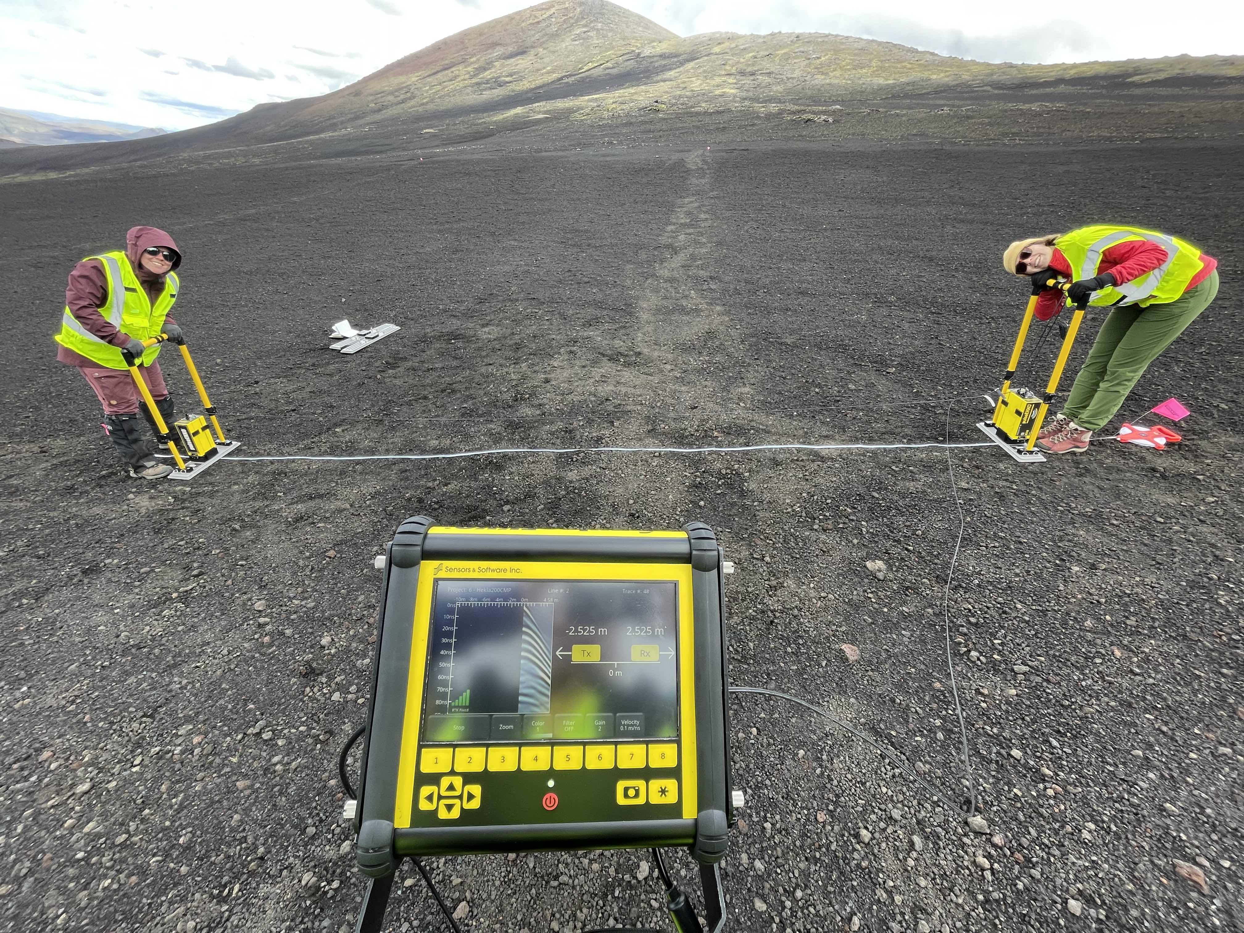 Taking a Common Midpoint Survey in Iceland with the PulseEKKO